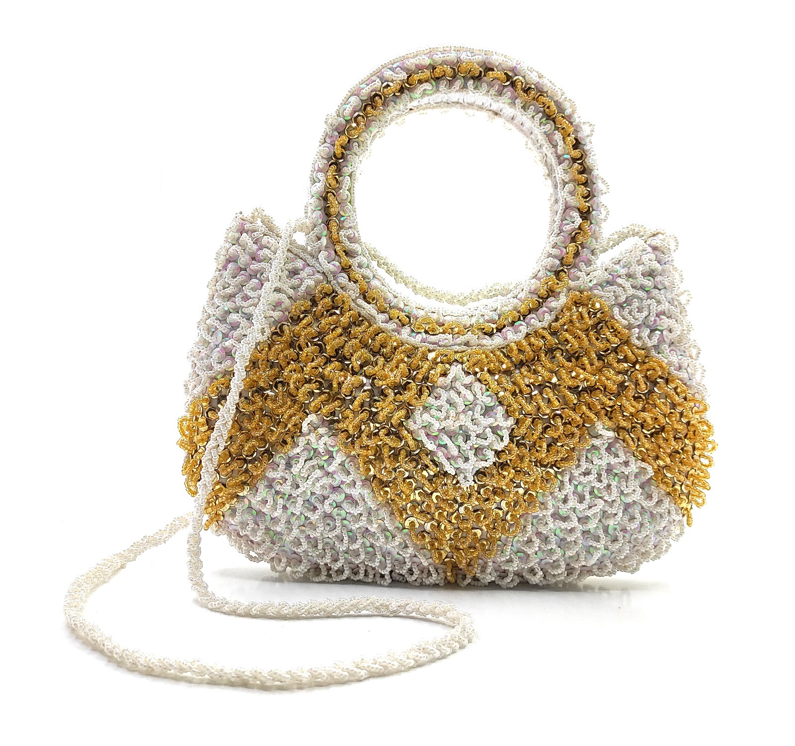 Hand crafted moti handbag 1