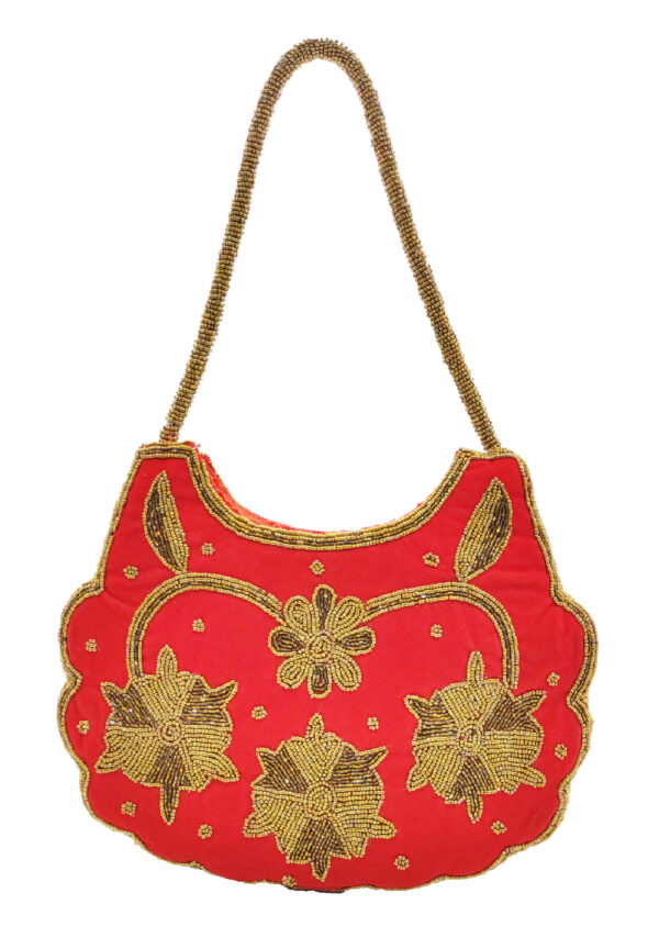 Hand crafted red handbags